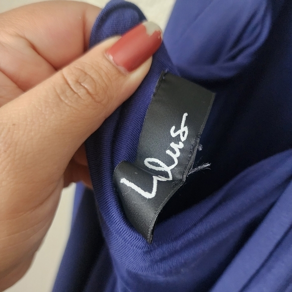Lulus Tricks Of The Trade Navy Blue Maxi Dress Braidsmaid Wedding Gown L - Picture 11 of 12